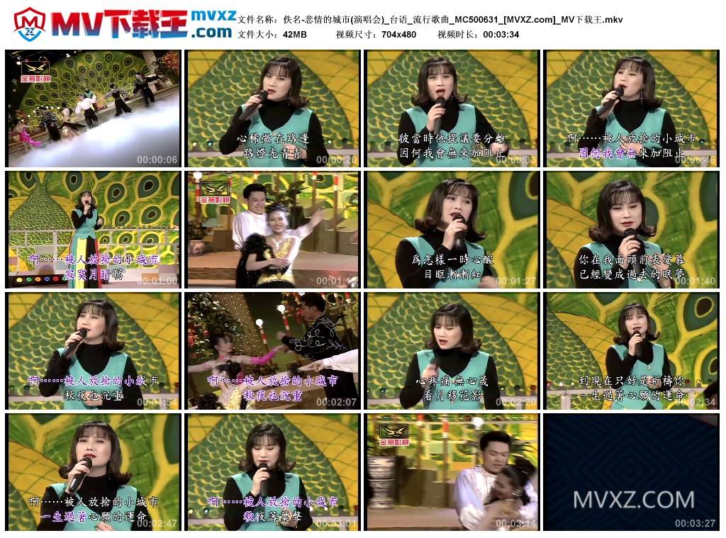 佚名-悲情的城市(演唱会)_台语_流行歌曲_MC500631